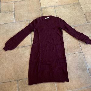 LOFT petite bubble sleeve sweater dress